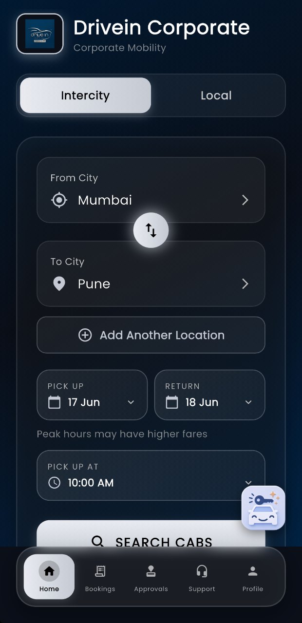 Drivein Corporate app